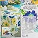 Benson Mills Lola Teal Spillproof Floral Tablecloth, 70-Inch Round