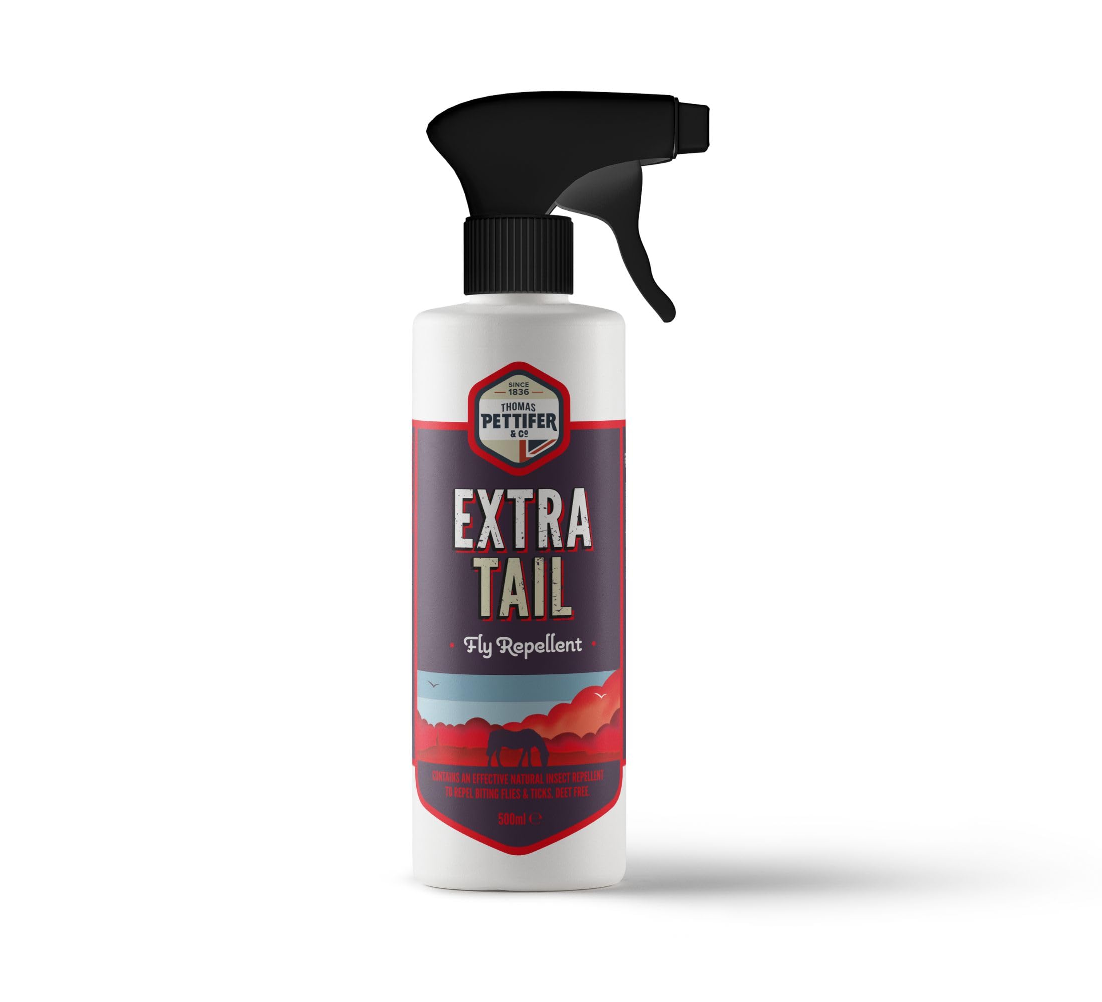 Thomas Pettifer & Co. Extra Tail Horse Insect Relief 500ml | Natural Horse Fly Repellent against flies, mosquitos & ticks| 500mL