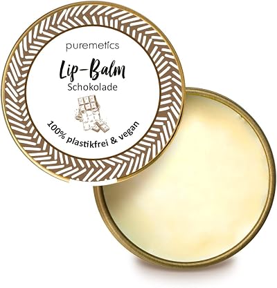 Puremetics Zero Waste Lip Balm Chocolate 100% Vegan Plastic-Free Reusable Tin