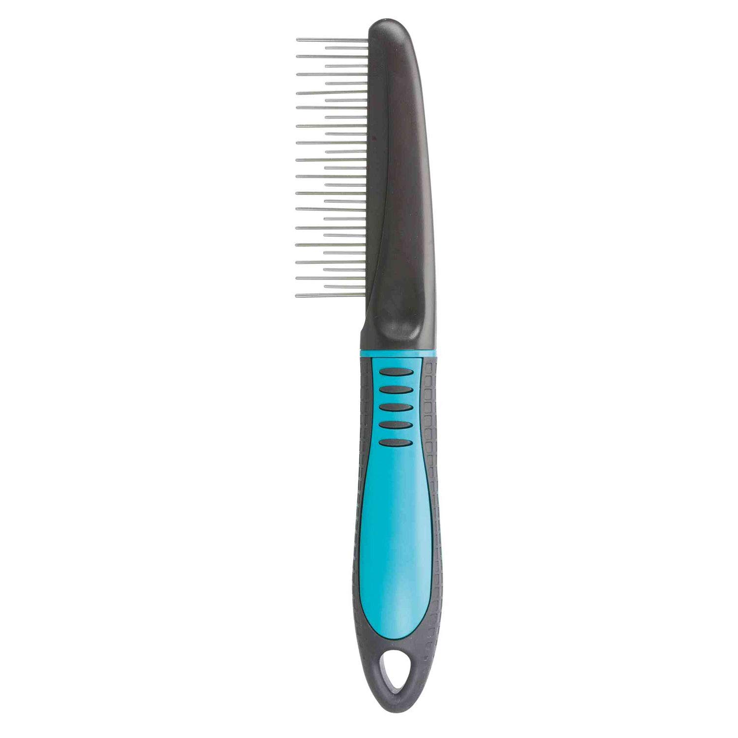 Trixie Coat Detangler Comb - 22 cm - Black/Blue - Plastic & Rubber - Pet Grooming Comb - For Thick, Curly, Long Hair - Pet Owners — image 1
