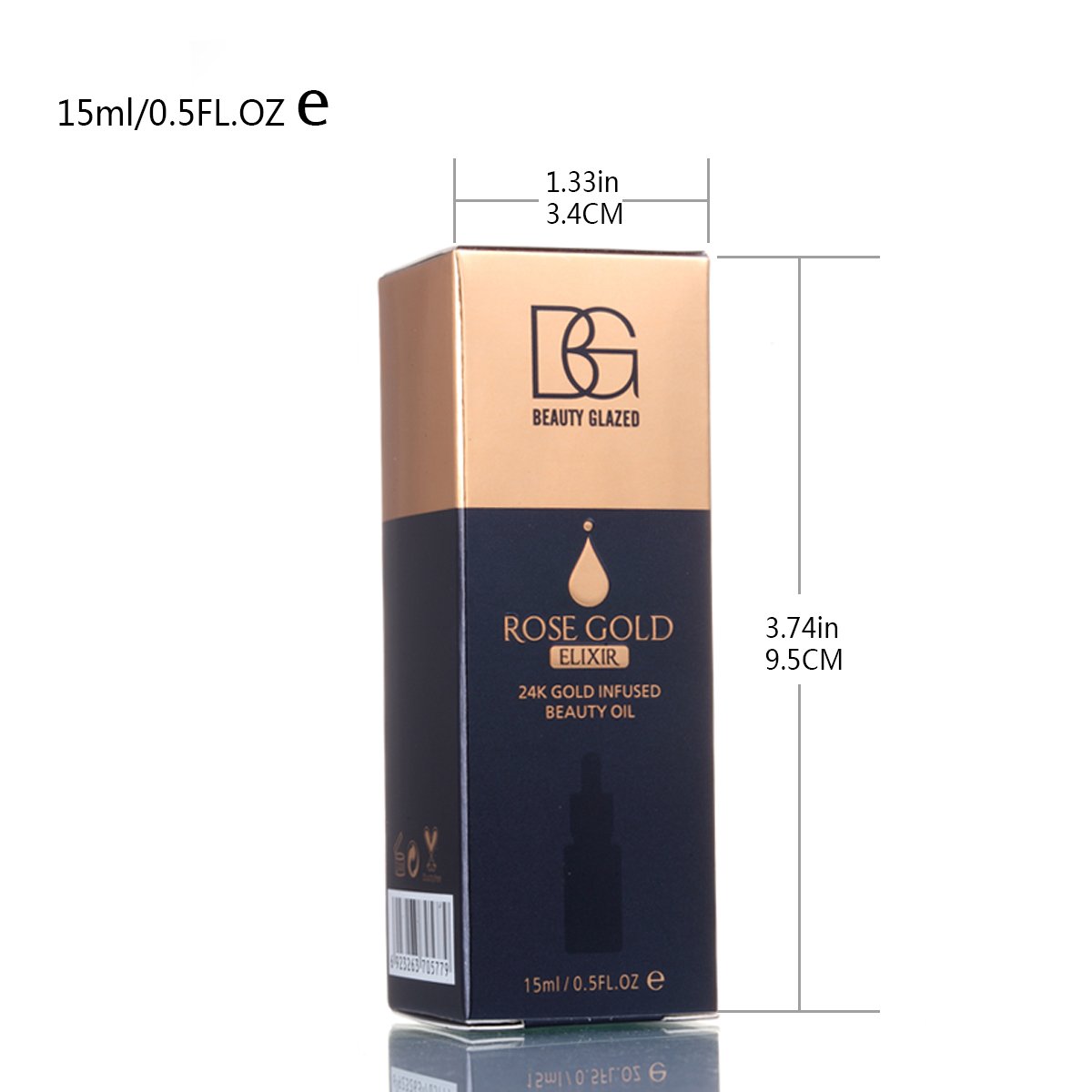 Beauty Glazed 24K GOLD INFUSED BEAUTY OIL Primer Foundation Rich in Vitamin A&E Moisturizing Anti-Aging Acne Treament acido