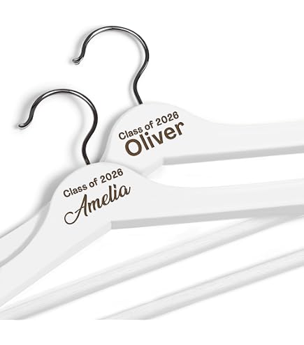 prom dress hangers Amazon.com: Custom White Hanger with Name for Prom Dress, Engraved Hangers  for Prom Night Tuxedo Dress Hangers with 360° Rotatable Hook, Custom Closet  Hangers, Non Slip Hangers Personalized Grad Gift