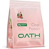 Oath Nutrition Clear Whey Isolate Protein Powder, Watermelon Fresca, 20g Complete Protein per Serving, No Added Sugar, Grass-Fed, 18 Servings