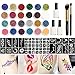 Glitter Tattoo Kit,DANCINGNAIL Temporary Glitter Tattoo Make Up Body Glitter Body Art Design For kids Teenager Adult,with 24 Colors of Glitters,108 Sheet Uniquely Themed Tattoo Stencil