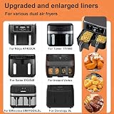 YQL 200Pcs Air Fryer Liners for Ninja Dual/Double Stack 9L & More view 3