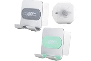 2 PCS Shower Phone Holder, Shower Phone Mount Phone Holder for Shower Wall Mount Phone Holder Phone Wall Mount Adjustable Cel