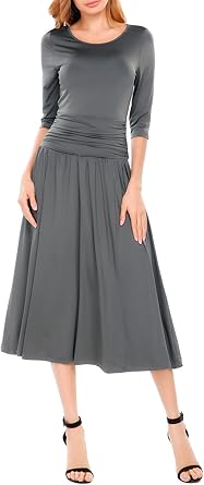 ruched waist midi dress