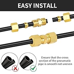 MuHize Brass Compression Union for 1/4