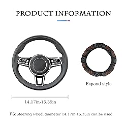 Car Steering Wheel Cover, Universal Microfiber PU