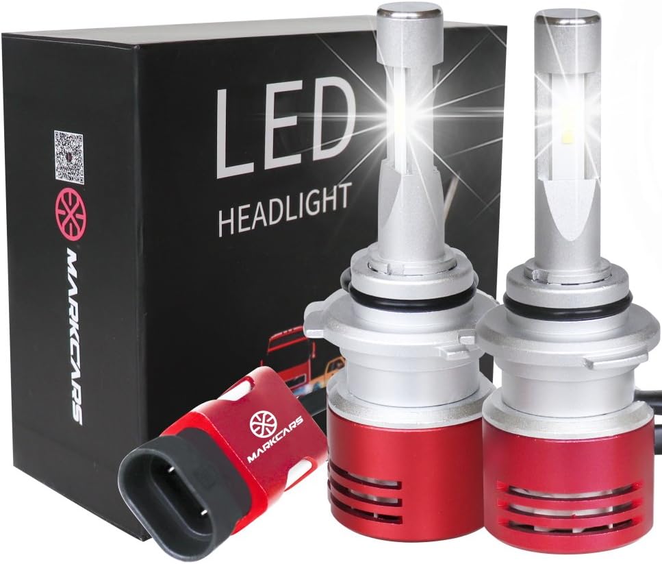 MARKCARS 9005(H10) LED Headlight Bulbs Seoul Chips Car Headlight Bulb 8400LM 6000K 60W Bright White Conversion Kit Low Beam Bulb Replace Halogen HID HeadLamp -2 Year Warranty