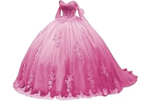 Ftupza Off Shoulder Quinceanera Dresses Puffy Tulle Ball Gowns for Vestido de 15 años Lace Appliques Prom Dress Ftu01