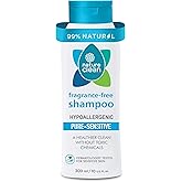 Nature Clean Organic Fragrance Free Shampoo for Men & Women, Unscented Shampoo, Hypoallergenic, Non Toxic Hair & Scalp Cleanser, Sulfate & Paraben Free, Vegan, 10 oz / 300 ml