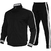 Nothinchan Men's Tracksuits 2 Piece Long Sleeve Athletic Full Zip Sweatsuits Jogging Suits Set