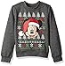 Disney Toddler Boys Mickey Christmas Long-Sleeved Crew Sweatshirt, Heather Grey, 4T