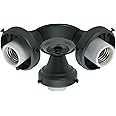 Hunter Three Light Black Fitter for Ceiling Fan - Ceiling Fan Light Kit Base & Replacement, Compatible with Hunter & Casablan