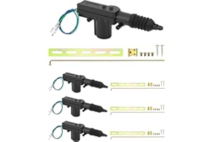 QWORK 4 Pack Automotive Universal High Power Door Lock Actuator, 12V Auto Central Locking System Motor, Door Lock Actuator - 