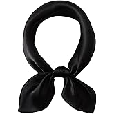 WUZININGLE 21"x21" Solid Color Silk Scarf-100% Mulberry Silk Neck Scarf-Light Thin Breathable Small Headscarfs