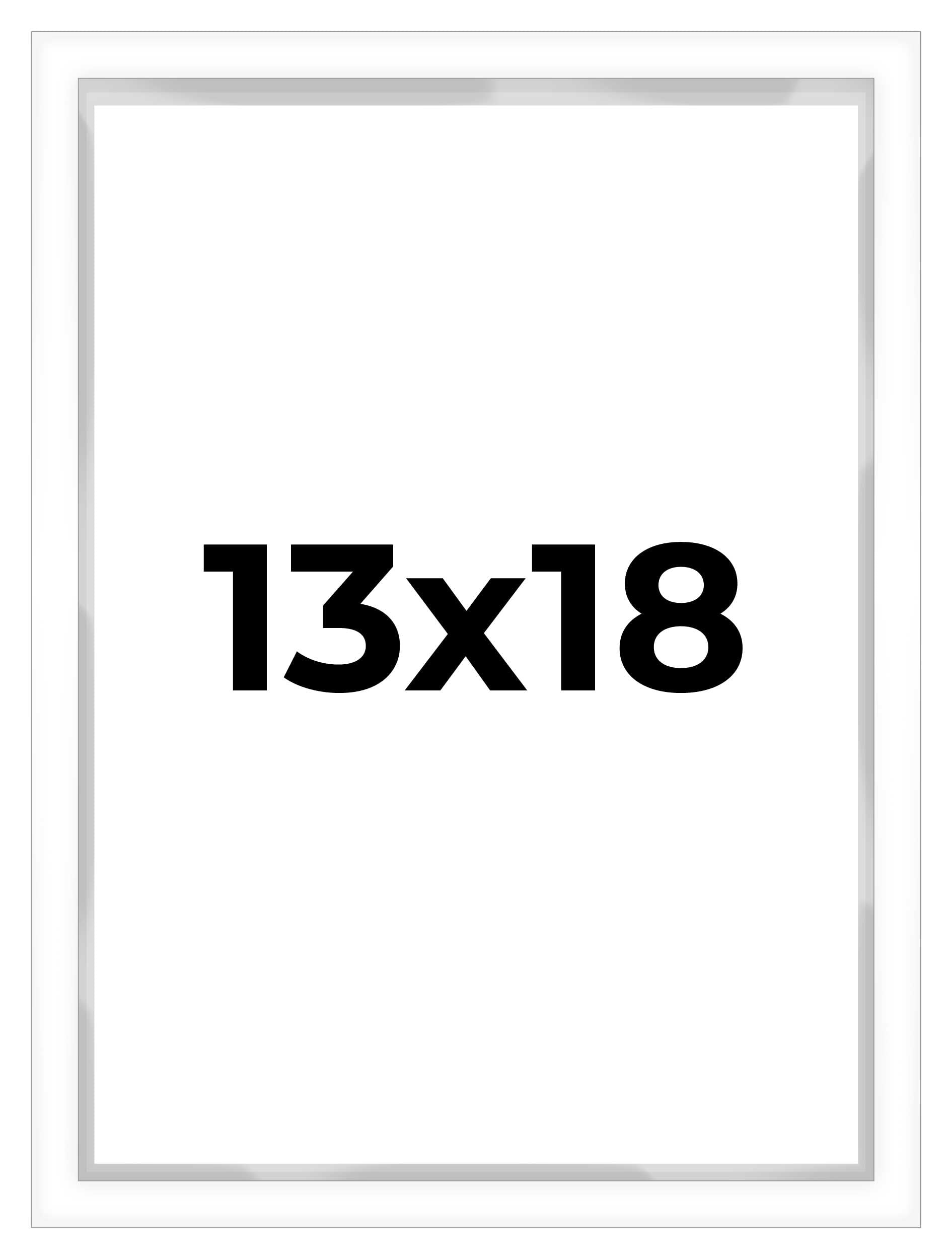 13x18 White Shadow Box Minimalist 1" Deep Display