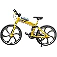 Lynkaye Mini Bike - Finger Mountain Bike, Zinc Alloy, Yellow, Cool Boy Toy Decoration for Home, Bedroom, Living Room, Office, Study