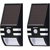 Amazon Basics Solar-powered Motion Sensor Accent Light for Front Door, Patio, Yard, and Porch - 10 LED, 100 Lumen, 2-Pack
