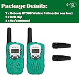 Retevis RT388 Walkie Talkies for Kids 8 Channels VOX LED Flashlight 2 Pack Green view 7