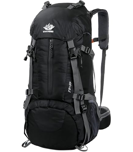 Blackpongo 75L Hiking Backpack, Water Resistant Lightweight Outdoor Sport Daypack Travel Bag for Camping Climbing Touring (Dark Blue) : Sports & Outdoors