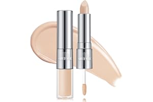 QIUFSSE Under Eye Concealer Stick,Full Coverage Concealer for Older Women,Teenagers,Middle-aged,Dual formula (liquid tip & ba