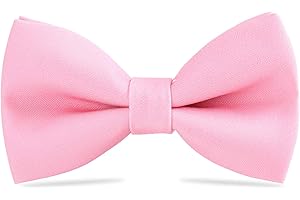 WELROG Classic Pre-Tied Bow Tie for Children & Adults Solid Color Adjustable Bowtie