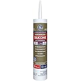GE Sealants & Adhesives GE5070 Advanced Silicone 2 Kitchen & Bath Sealant, 10.1oz, White