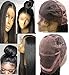 Full Lace Human Hair Wigs with Baby Hair Silky Straight Virgin Brazilian Human Hair Wigs for Black Women Glueless Full Lace Wigs Human Hair Pre Plucked Straight Full Lace Wig 150% Density 16