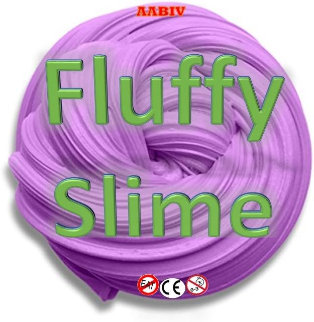 AABIV Fluffy Slime Jumbo Floam Slime Soft Rubber Non Sticky Stretchy Slime, Stress Relief Putty Toy for Kids & Adults - Purple