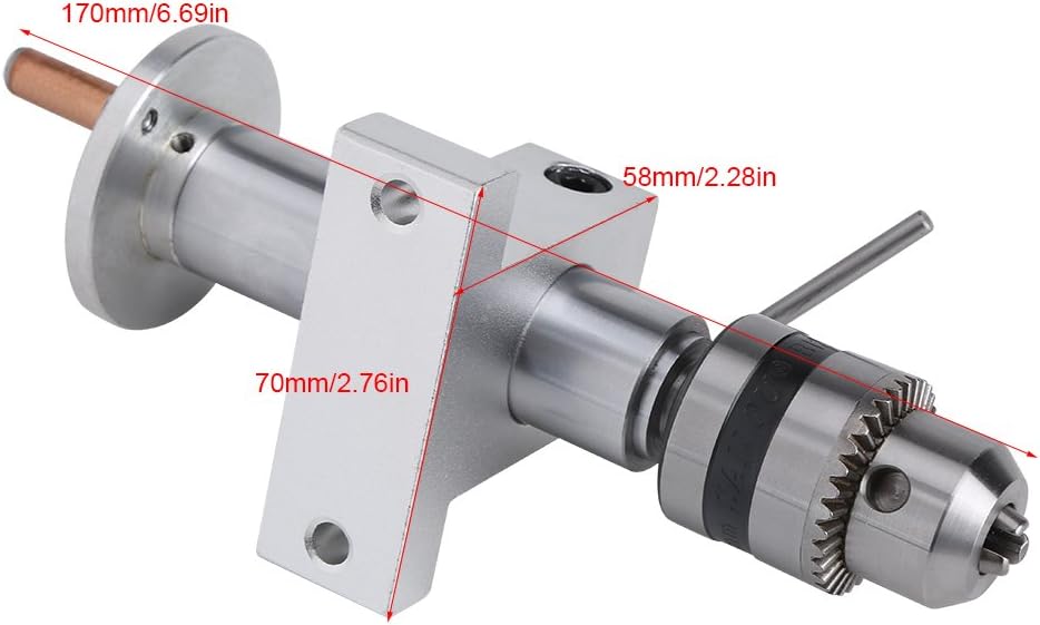 Mini Hand Drill Bits, Precise Live Revolving Centre with Wrench for Mini Lathe Machine DIY Woodworking, Silver - Image 3