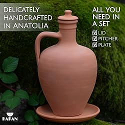 Hakan Anadolu Natural Clay Water Pitcher Set