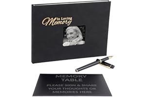 VORFOR Funeral Guest Book For Memorial Service ,Funeral Sign In Book for guests,Hardcover Funeral Guest Books Celebration of Life,In Loving Memory Guest Sign In Book for Funeral,Total 88 pages for 280 Guests