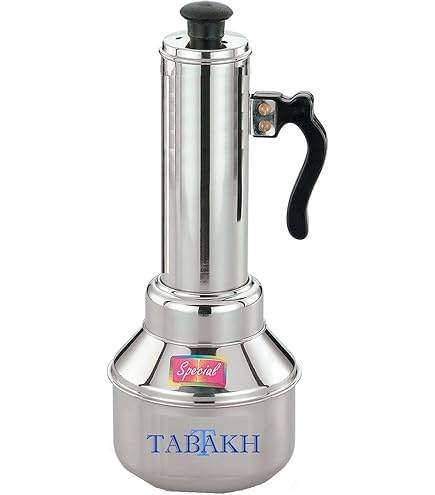 Panca Edelstahl Puttu Maker - Dampfgarer Für Reiskuchen Mit Bakelit-Griffen