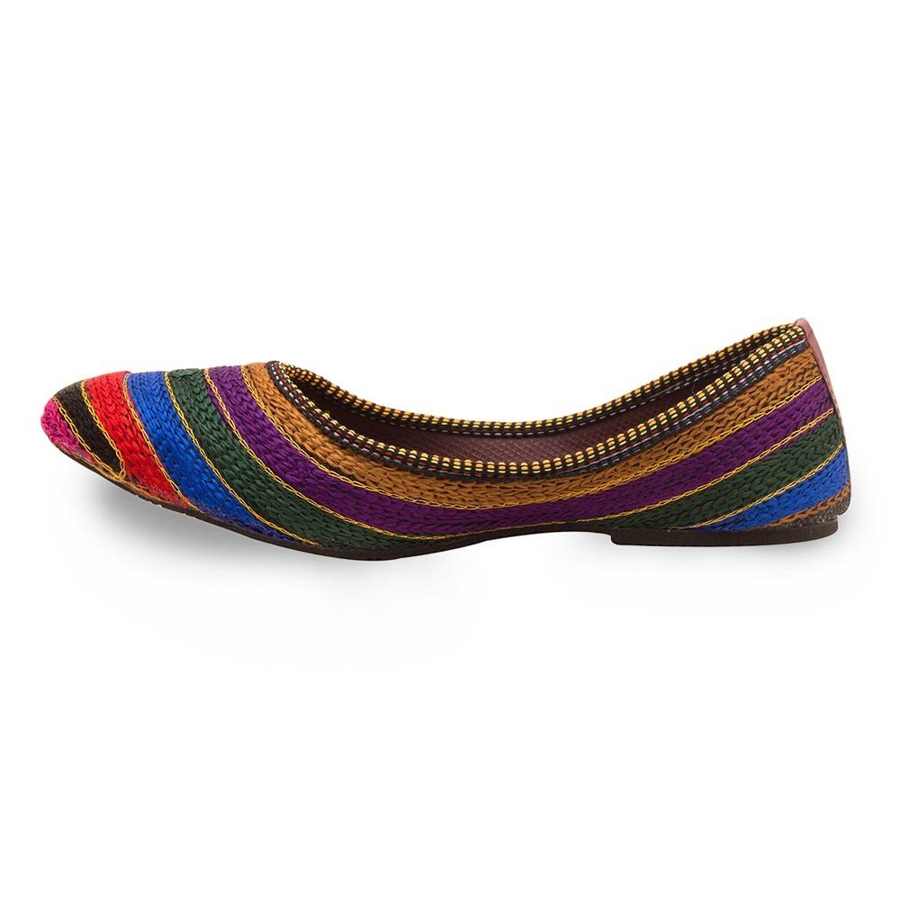 kalakarindia women parti wear wmo306 synthetic mojaris