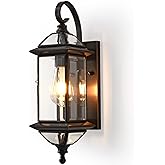 Milaii 18.5" H Copper Outdoor Wall Lights Exterior Waterproof Wall Sconce Light Fixture E26 Socket Oil Rubbed Bronze Porch Li