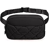 BAGSMART Puffy Fanny Packs for Women Crossbody Belt Bag with Adjustable Strap, Quilted Waist Pack Purse for Traveling Shopping Workout