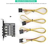 Annadue HDD Power Switch Module SATA Drive Switcher 4x 15Pin Cables Desktop PC view 3