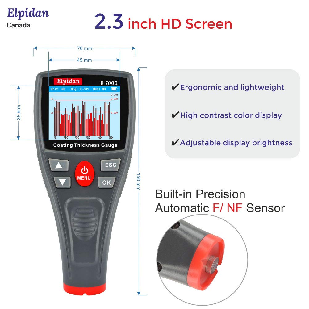 Elpidan Paint Thickness Gauge Meter â€“ Coating Thickness Gauge â