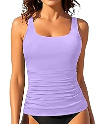 Aqua Eve Tankini Tops for Women Swimwear Top Only