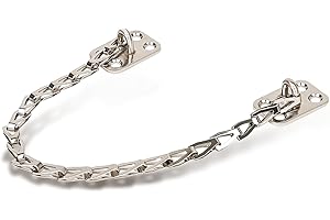 MEGA HANDLES Transom Door Chain 12-Inch, Door Chain Stopper for Transom Windows, Cabinet Door Restraint, Chain Lid Support, Durable Transom Window Hardware for Enhanced Safety - Satin Nickel