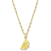 Kendra Scott Lemon Short Pendant Necklace, 14K Gold-Plated Brass, Fashion Jewelry for Women, Yellow Opalite Glass