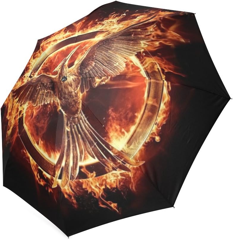 Coolyoyo Custom The hunger game Custom Funny Wind Resistant Floding Travel Umbrella Auto Foldable Umbrella Best Choice for Gift