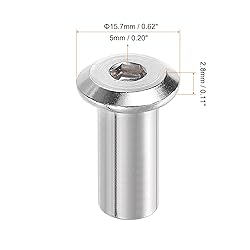 uxcell M8x20mm Hex Socket Head Insert Nut Screw