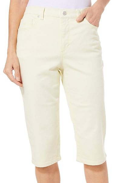 petite lee lyric twill skimmer capris