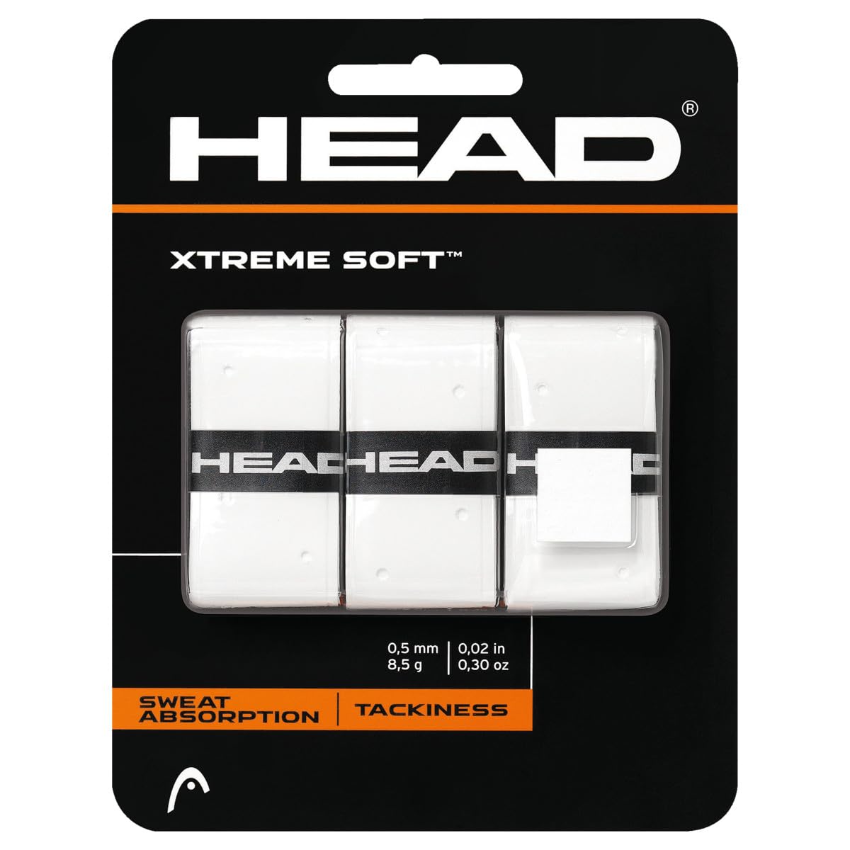 Photo 1 of Head Xtreme Soft Racquet Overgrip Tennis Racket Grip Tape 3 Pack White, White, Pack US