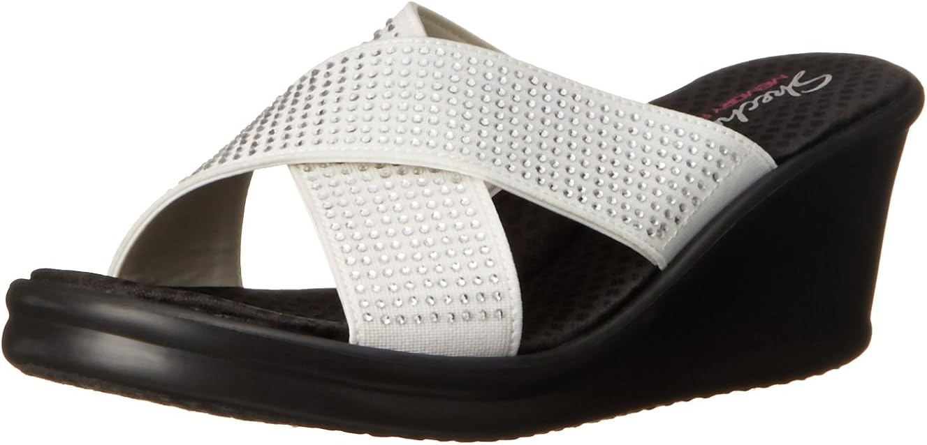 Amazon.com | Skechers Cali Women's Rumblers-Metal Mama Wedge Sandal | Platforms & Wedges