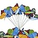 Teenitor Decorative Garden Stakes, 40pcs 12cm Butterfly Garden Stakes Garden Stake Decor Butterflies Stakes for Outdoor Yard Christmas Decorations