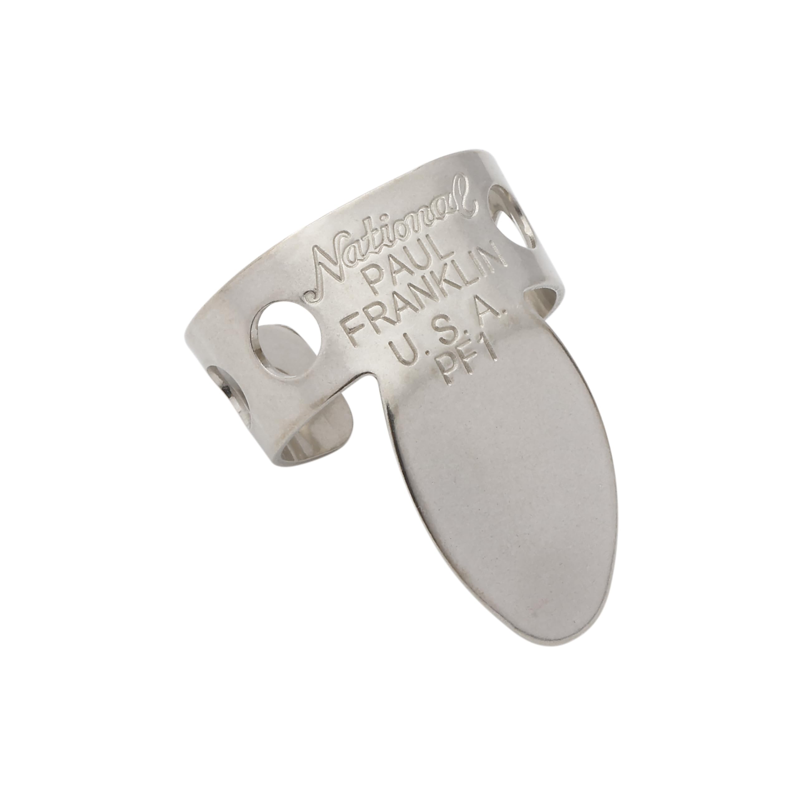 National Guitar Picks - Paul Franklin National Finger Picks - Banjo Picks - Steel Guitar Picks - Guitar Thumb Picks - Nickel, 4-Pack